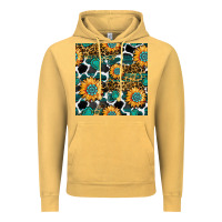 Vintage Mustard gemstone sunflower leopard seamless pattern Vintage Hoodie - BundleAndBundleShop