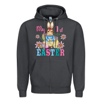 Smoke my first easter with baby bunny and eggs Zipper Hoodie - AdoDesignShop