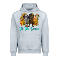 Heather Grey Tis The Season Cows Urban Hoodie - RanaPortraitStore