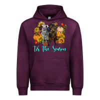 Mauve Wine Tis The Season Cows Urban Hoodie - RanaPortraitStore