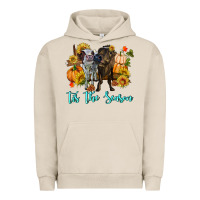Pigment French Oak Tis The Season Cows Urban Hoodie - RanaPortraitStore