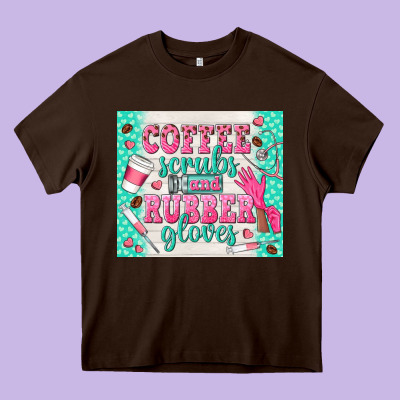 Coffee Scrubs And Rubber Gloves Heavy Core Tee Designed By Tumblerdesignbyshophia