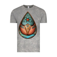 Cloud Rock teardrop tooled leather bullskull earrings Vintage Tee - Jasminsmagicworld