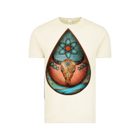 Teardrop Tooled Leather Bullskull Earrings Vintage Tee | Teevron