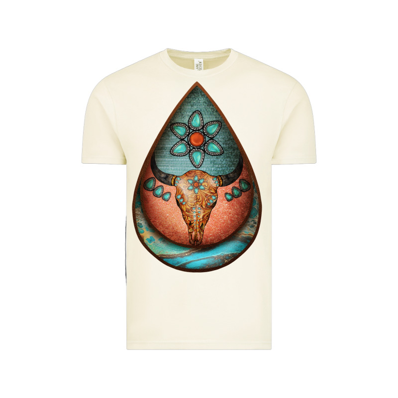 Teardrop Tooled Leather Bullskull Earrings Vintage Tee by Jasminsmagicworld | Teevron