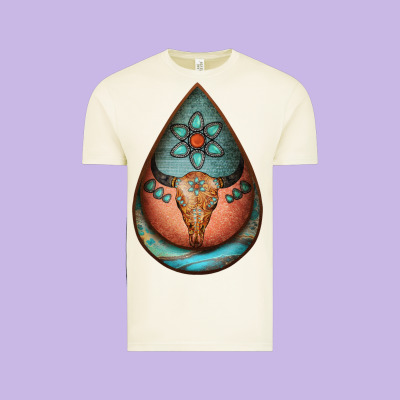 Teardrop Tooled Leather Bullskull Earrings Vintage Tee Designed By Jasminsmagicworld