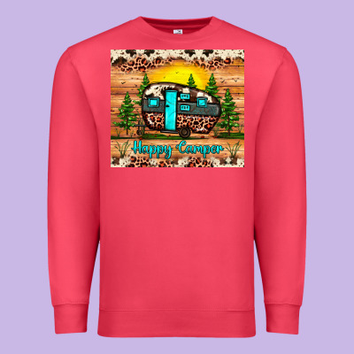 Happy Camper Premium Sweatshirt Designed By Jahusdesignshop