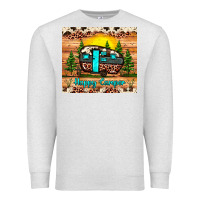 Oatmeal Heather happy camper Premium Sweatshirt - JahusDesignShop
