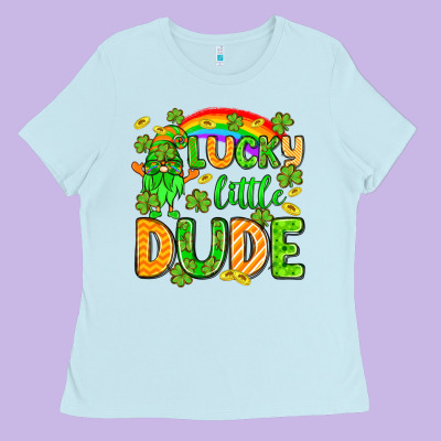 St. Patrick's Lucky Little Dude Ladies Tee Designed By Oliviacreatesart