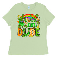 Matcha St. Patrick's Lucky little dude Ladies Tee - OliviaCreatesArt