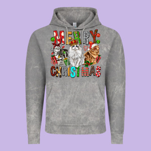 Merry Christmas Cats Vintage Hoodie Designed By Fadigitalartstudio