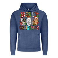 Vintage Denim Merry christmas cats Vintage Hoodie - FaDigitalArtStudio