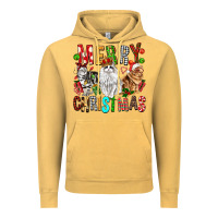 Vintage Mustard Merry christmas cats Vintage Hoodie - FaDigitalArtStudio