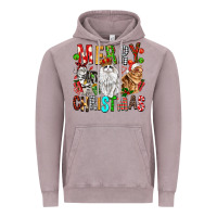 Vintage Zinc Merry christmas cats Vintage Hoodie - FaDigitalArtStudio