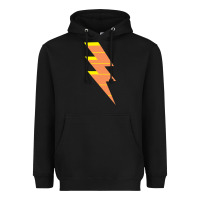 Black LIGHTNING BOLT Heavyweight Hoodie - baoMotion