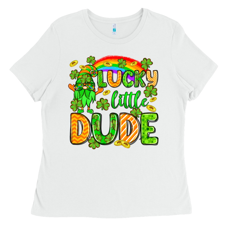 St. Patrick's Lucky Little Dude Ladies Tee by OliviaCreatesArt | Teevron