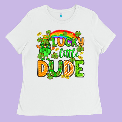 St. Patrick's Lucky Little Dude Ladies Tee Designed By Oliviacreatesart