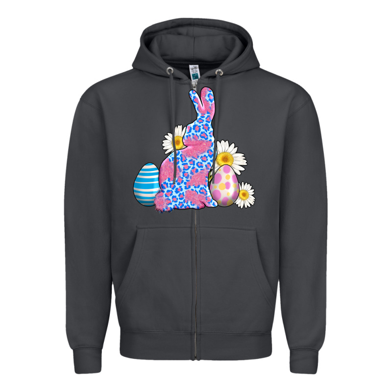 Easter Bunny Wıth Easter Eggs Zipper Hoodie by AdoDesignShop | Teevron