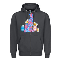 Smoke easter bunny wıth easter eggs Zipper Hoodie - AdoDesignShop