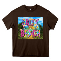 Chocolate Brown salty beach Heavy Core Tee - TumblerDesignByShophia