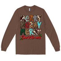 Chestnut Merry Christmas Long Sleeve Tee - FaDigitalArtStudio