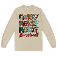 Mushroom Merry Christmas Long Sleeve Tee - FaDigitalArtStudio