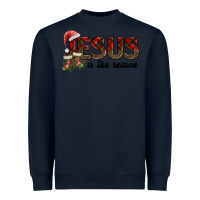 Navy jesus in the reason Heavyweight Sweatshirt - AdoDesignShop
