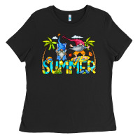 Black Summer Gnomes Ladies Tee - CowCowDesign