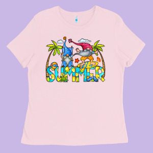 Summer Gnomes Ladies Tee Designed By Cowcowdesign