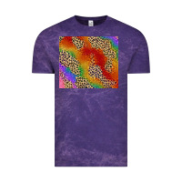 Cloud Purple Pride rainbow leopard design Vintage Tee - FaDigitalArtStudio