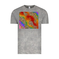Cloud Rock Pride rainbow leopard design Vintage Tee - FaDigitalArtStudio