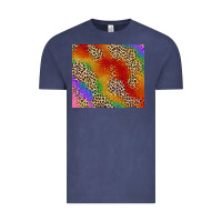 Vintage Denim Pride rainbow leopard design Vintage Tee - FaDigitalArtStudio
