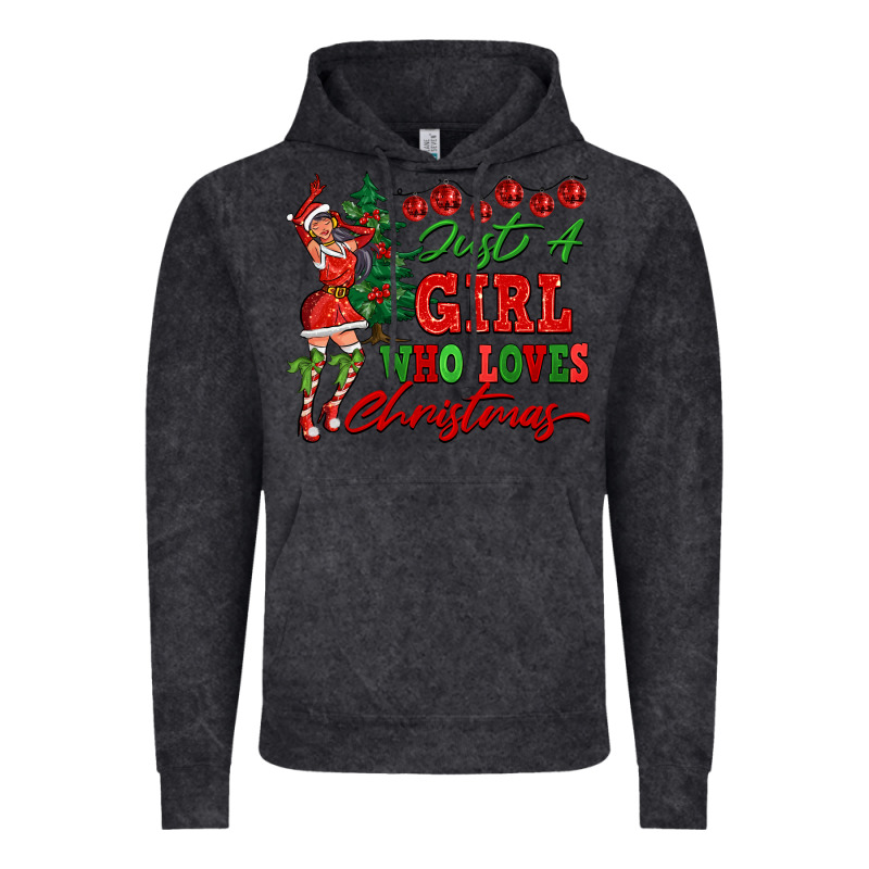 Just A Girl Who Loves Christmas Vintage Hoodie by FaDigitalArtStudio | Teevron