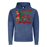 Vintage Denim Just A Girl Who Loves Christmas Vintage Hoodie - FaDigitalArtStudio