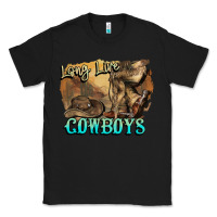 Black Long live Cowboys boots hat Classic Tee - HowdyJamesFarm