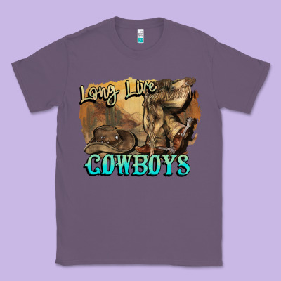 Long Live Cowboys Boots Hat Classic Tee Designed By Howdyjamesfarm