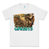 White Long live Cowboys boots hat Classic Tee - HowdyJamesFarm