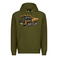 Army Green Mining Truck Premium Hoodie - LillyAllenDesigns