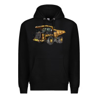 Black Mining Truck Premium Hoodie - LillyAllenDesigns