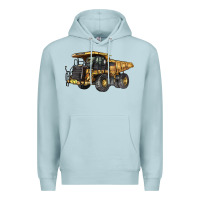 Blue Mist Mining Truck Premium Hoodie - LillyAllenDesigns