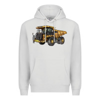 Dove Grey Mining Truck Premium Hoodie - LillyAllenDesigns