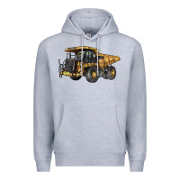 Heather Grey Mining Truck Premium Hoodie - LillyAllenDesigns