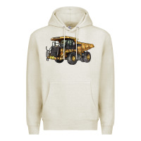 Oatmeal Heather Mining Truck Premium Hoodie - LillyAllenDesigns