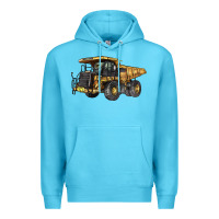 Ocean Blue Mining Truck Premium Hoodie - LillyAllenDesigns