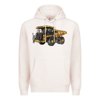 Pale Pink Mining Truck Premium Hoodie - LillyAllenDesigns