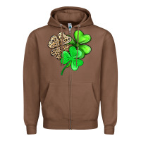 Chestnut three clover Zipper Hoodie - AdoDesignShop