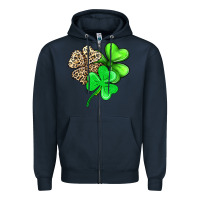 Navy three clover Zipper Hoodie - AdoDesignShop
