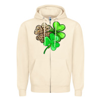 Sandshell three clover Zipper Hoodie - AdoDesignShop