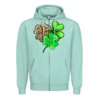 Seafoam three clover Zipper Hoodie - AdoDesignShop