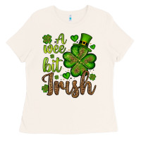 Bone St. Patrick's A wee bit irish Ladies Tee - OliviaCreatesArt
